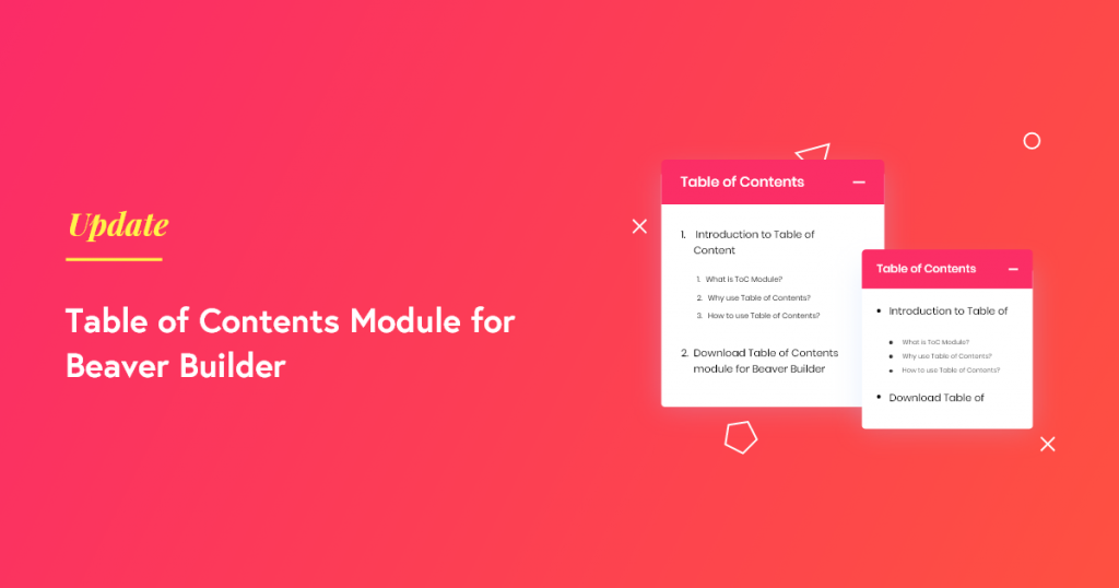 Table Of Contents module for Beaver Builder Beaver Builder TOC